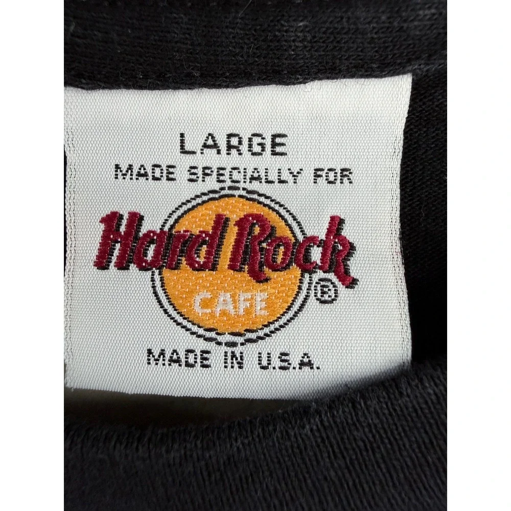 Vintage Hard Rock Cafe Boston T-Shirt Black Graphic‎ Tee Made in USA Large